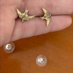 golden bird earrings